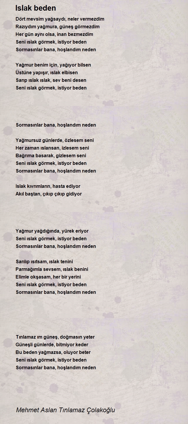 Mehmet Aslan Tınlamaz Çolakoğlu
