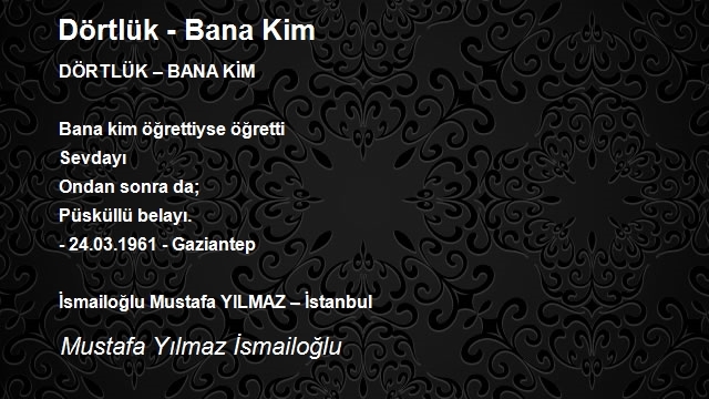 Mustafa Yılmaz İsmailoğlu
