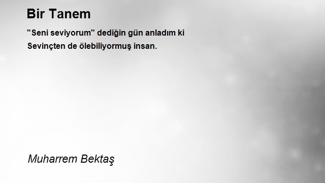 Muharrem Bektaş