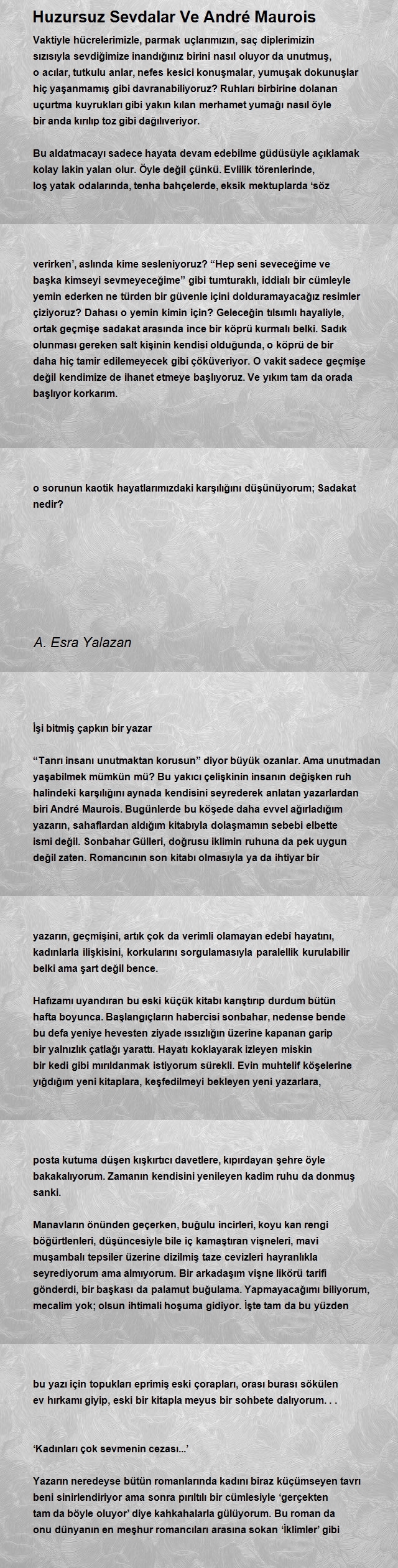 A. Esra Yalazan