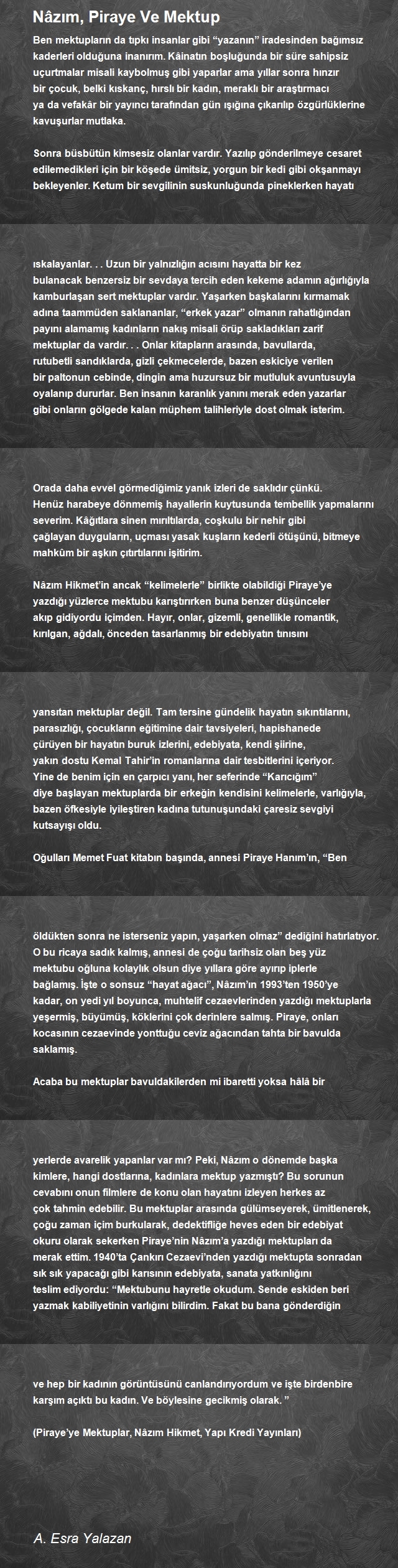 A. Esra Yalazan