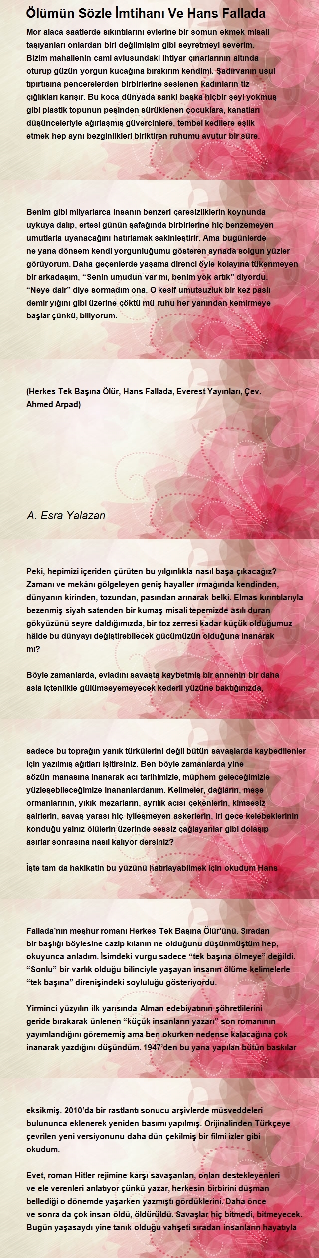 A. Esra Yalazan