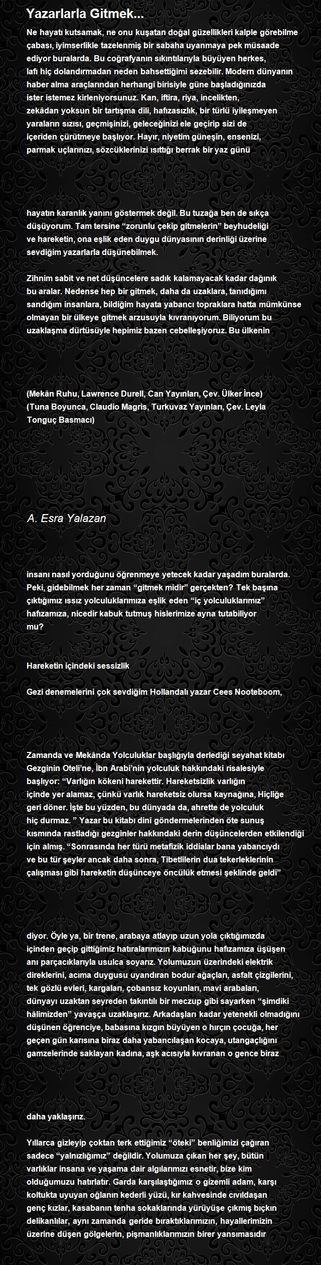 A. Esra Yalazan