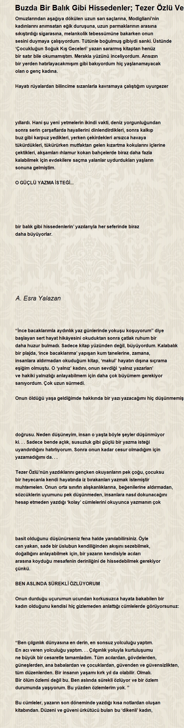 A. Esra Yalazan
