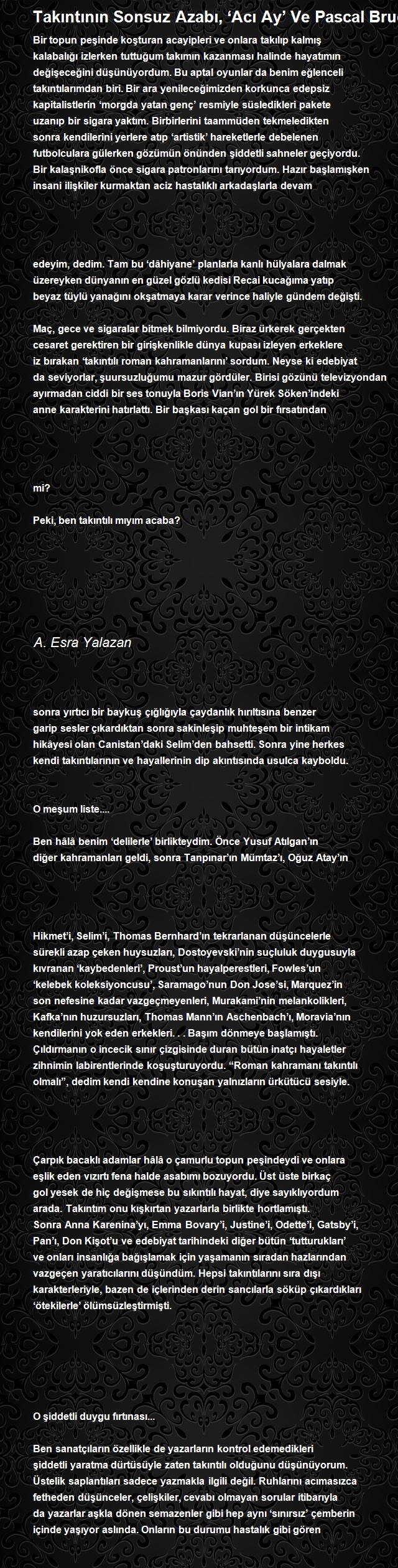 A. Esra Yalazan