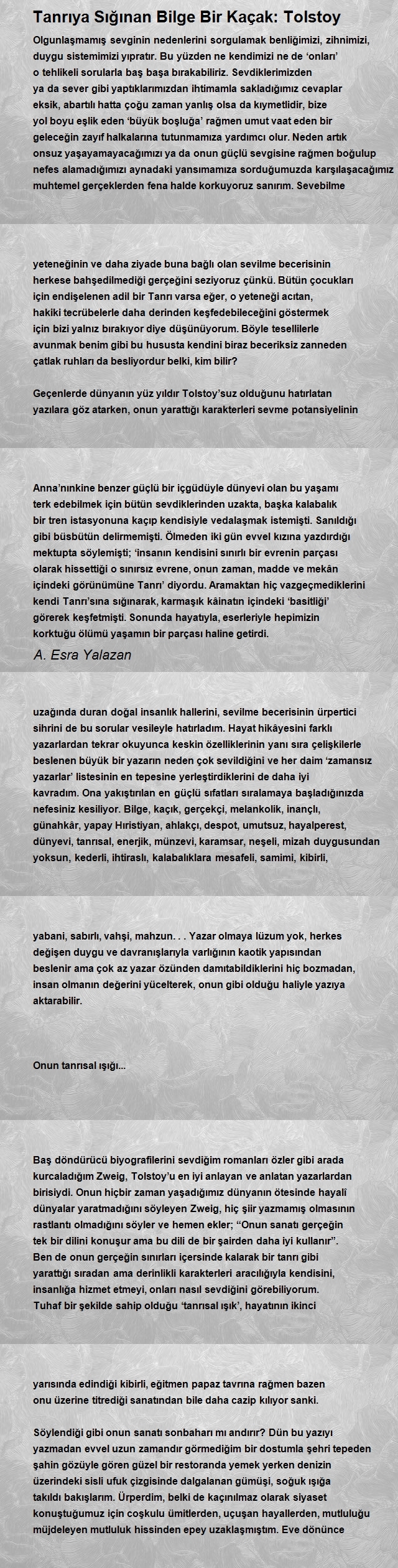A. Esra Yalazan