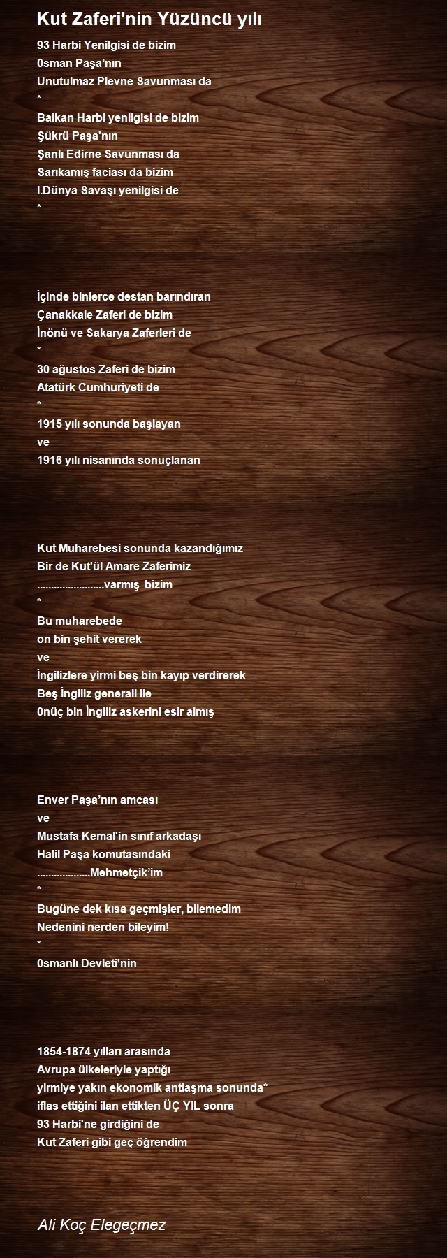 Ali Koç Elegeçmez