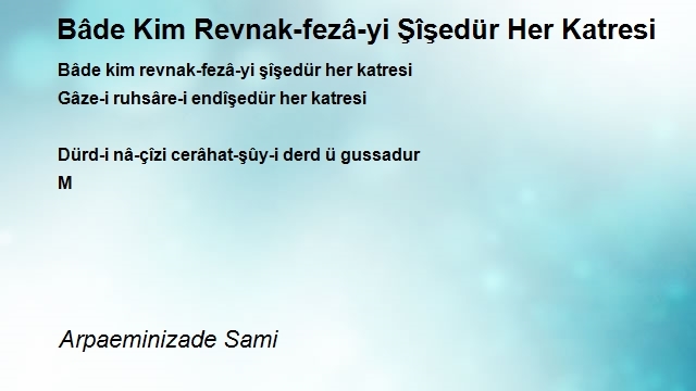 Arpaeminizade Sami