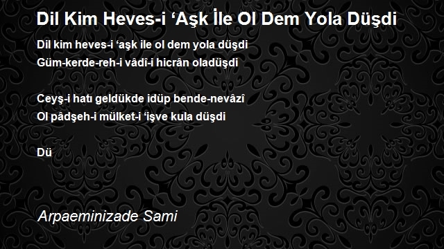Arpaeminizade Sami