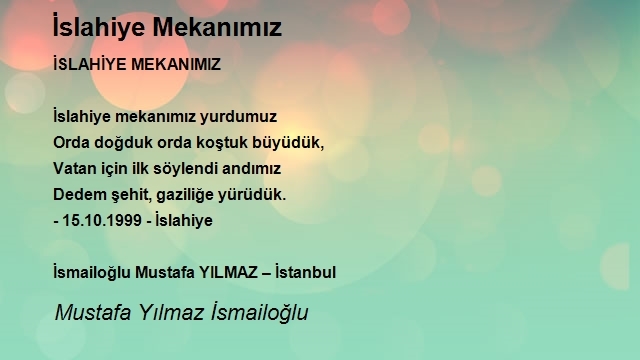 Mustafa Yılmaz İsmailoğlu