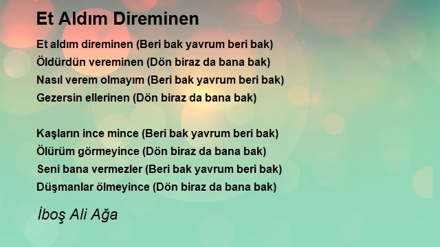 İboş Ali Ağa