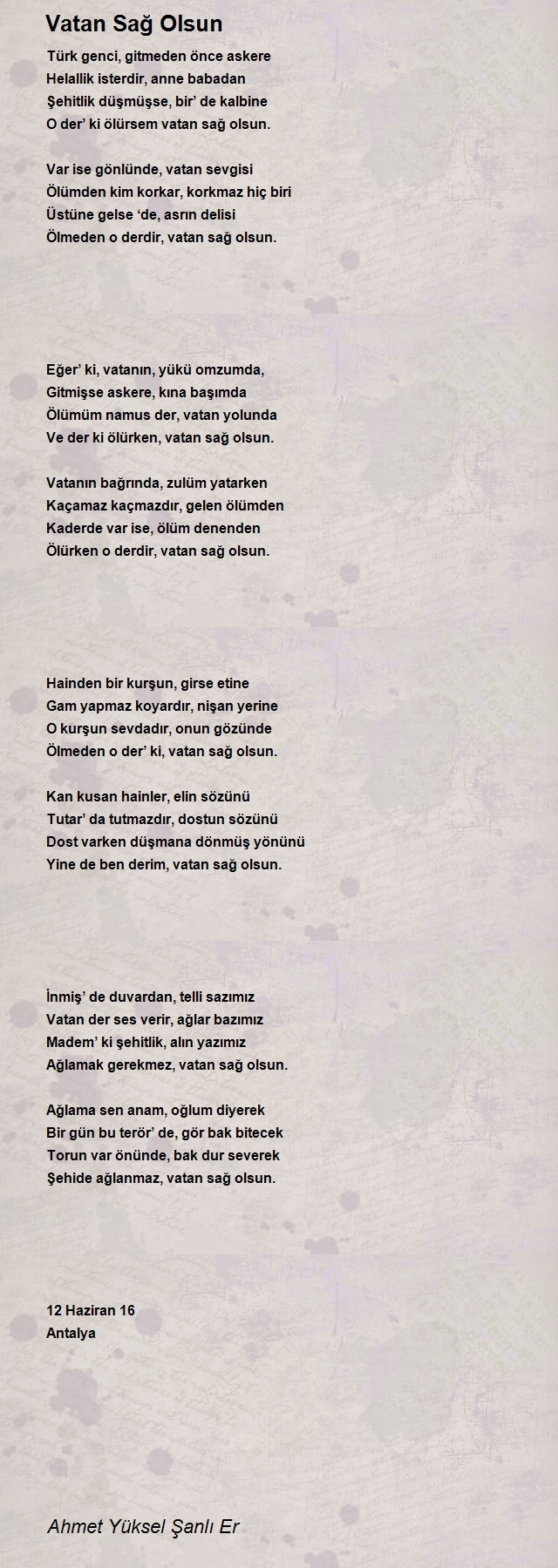 Ahmet Yüksel Şanlı Er