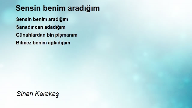 Sinan Karakaş