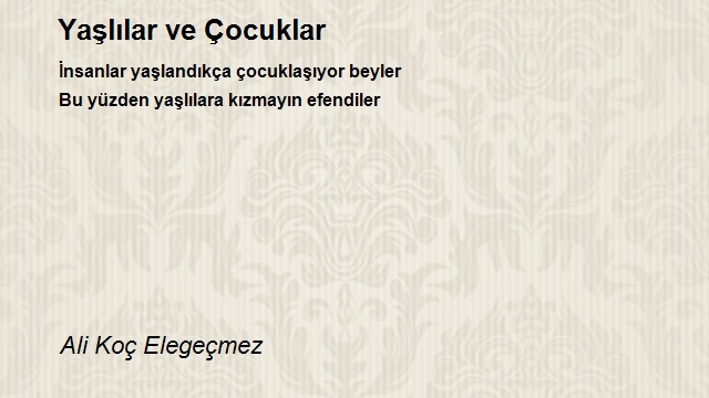 Ali Koç Elegeçmez