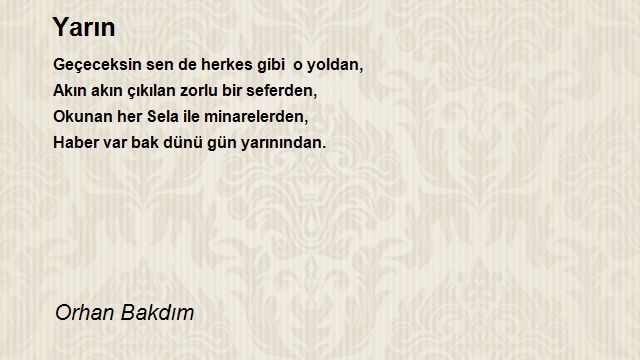 Orhan Bakdım