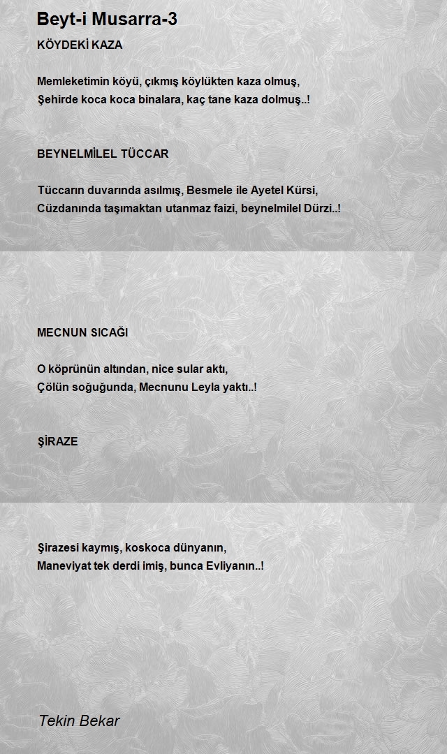 Tekin Bekar