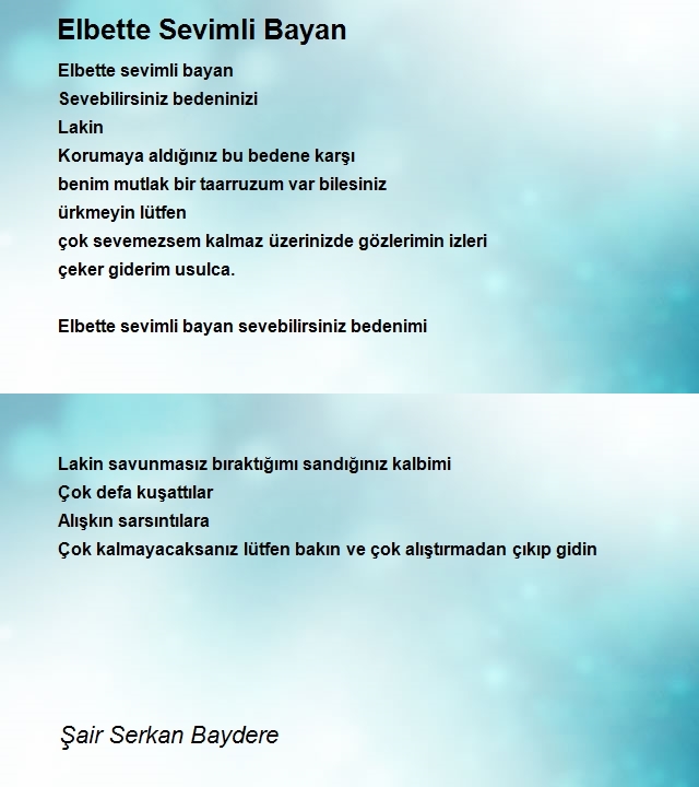 Şair Serkan Baydere