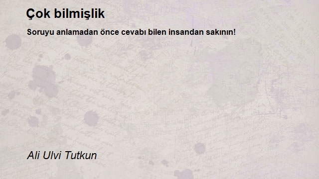Ali Ulvi Tutkun