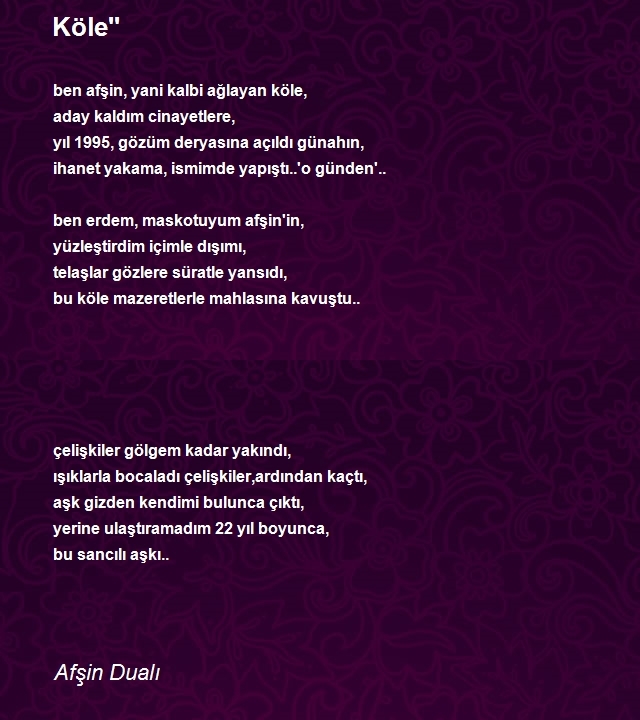 Afşin Dualı