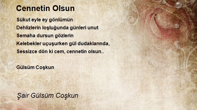 Şair Gülsüm Coşkun