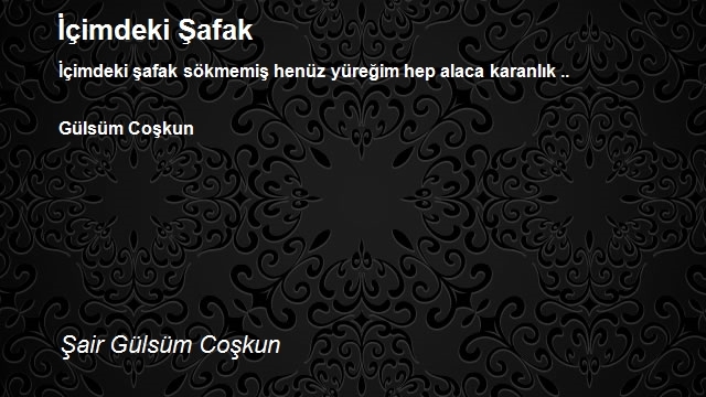 Şair Gülsüm Coşkun