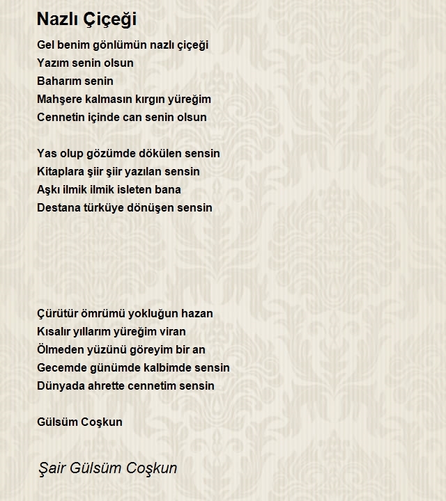 Şair Gülsüm Coşkun