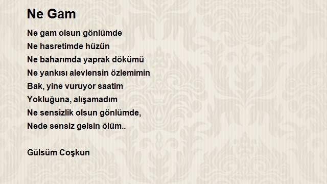 Şair Gülsüm Coşkun
