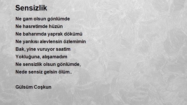 Şair Gülsüm Coşkun