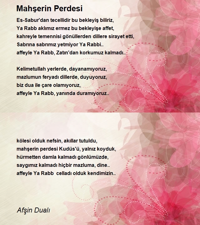 Afşin Dualı