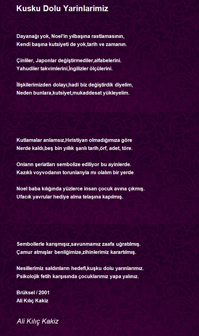 Ali Kılıç Kakiz