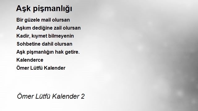 Ömer Lütfü Kalender 2