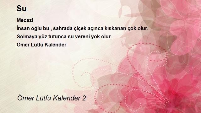 Ömer Lütfü Kalender 2