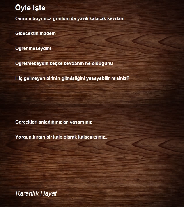 Karanlık Hayat