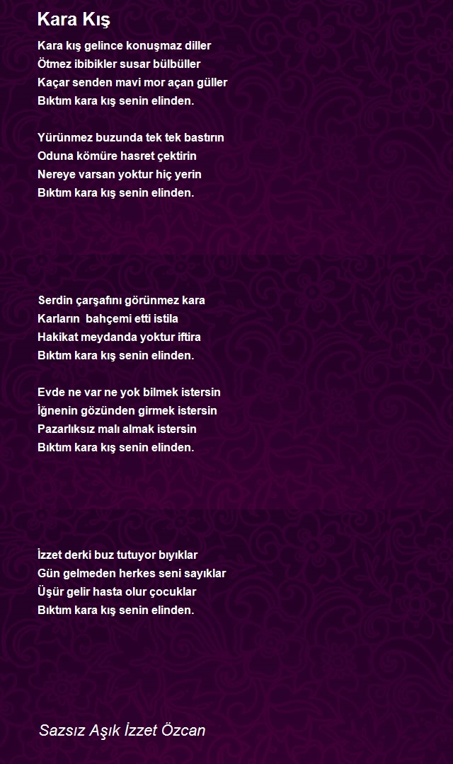 Sazsız Aşık İzzet Özcan