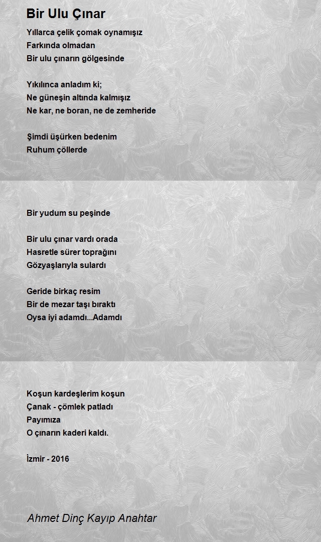 Ahmet Dinç Kayıp Anahtar