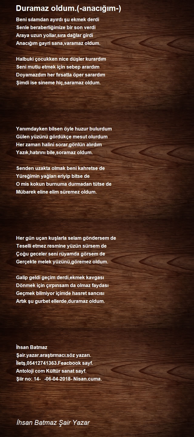 İhsan Batmaz Şair Yazar