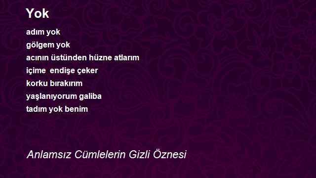 Anlamsız Cümlelerin Gizli Öznesi