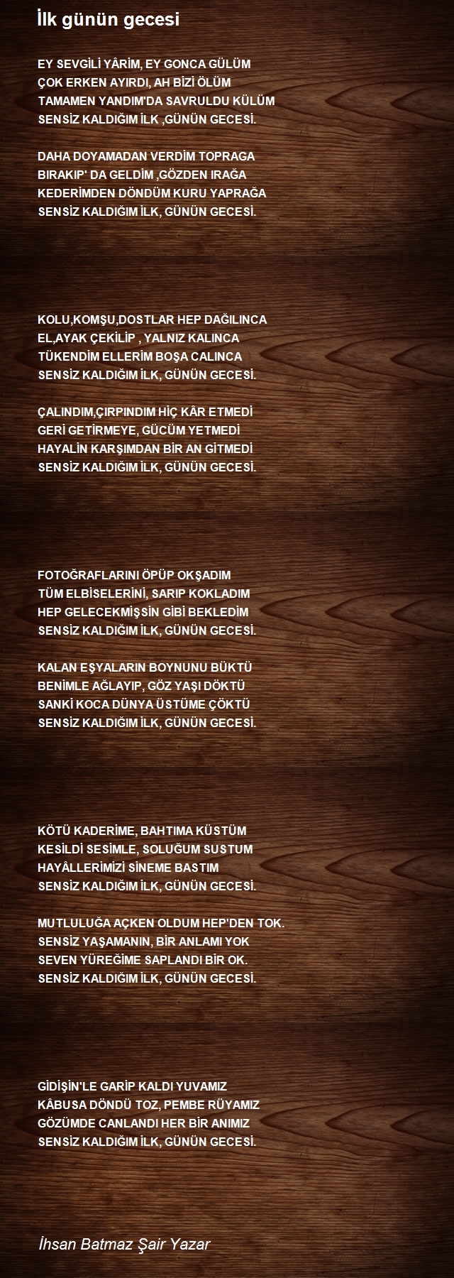 İhsan Batmaz Şair Yazar