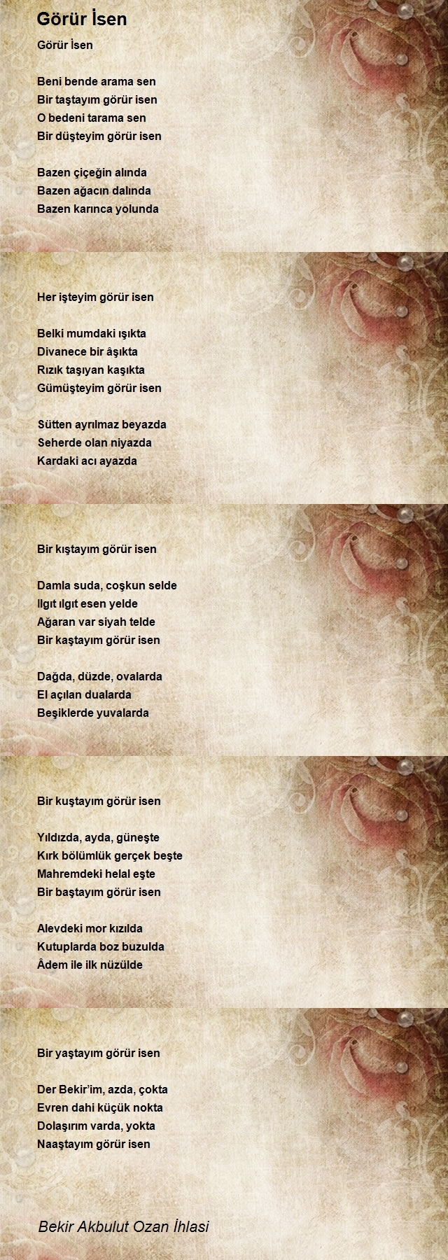 Bekir Akbulut Ozan İhlasi