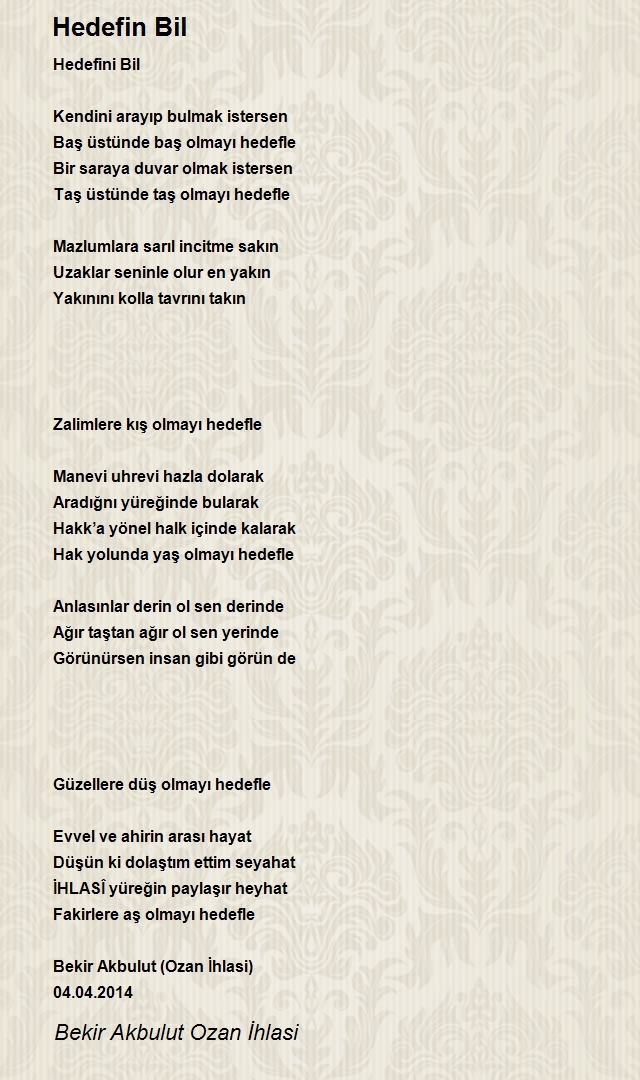 Bekir Akbulut Ozan İhlasi