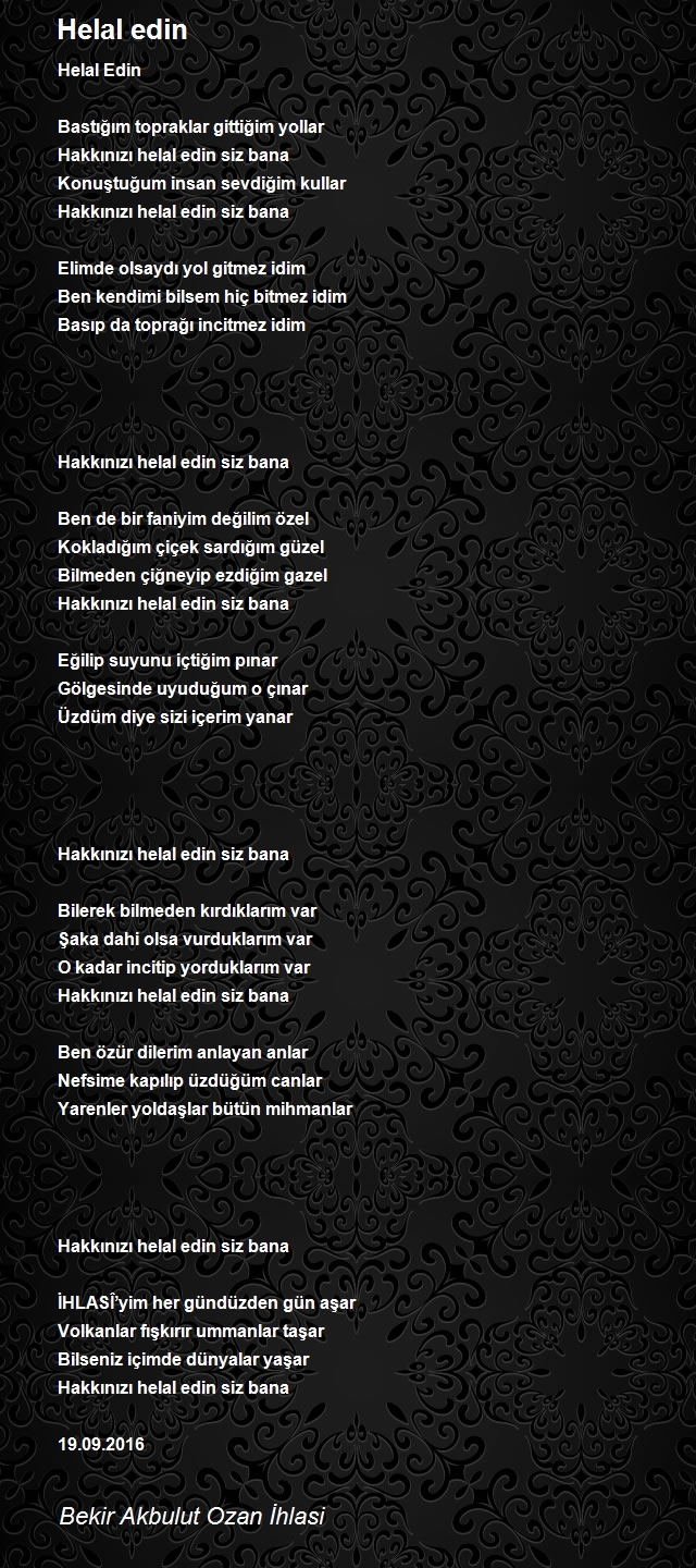 Bekir Akbulut Ozan İhlasi