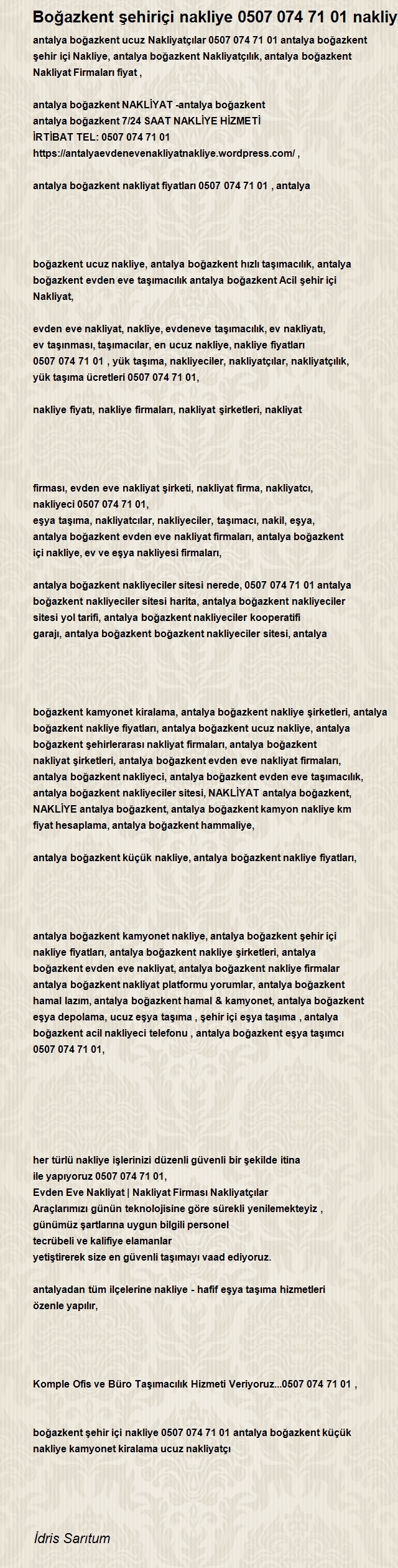 İdris Sarıtum