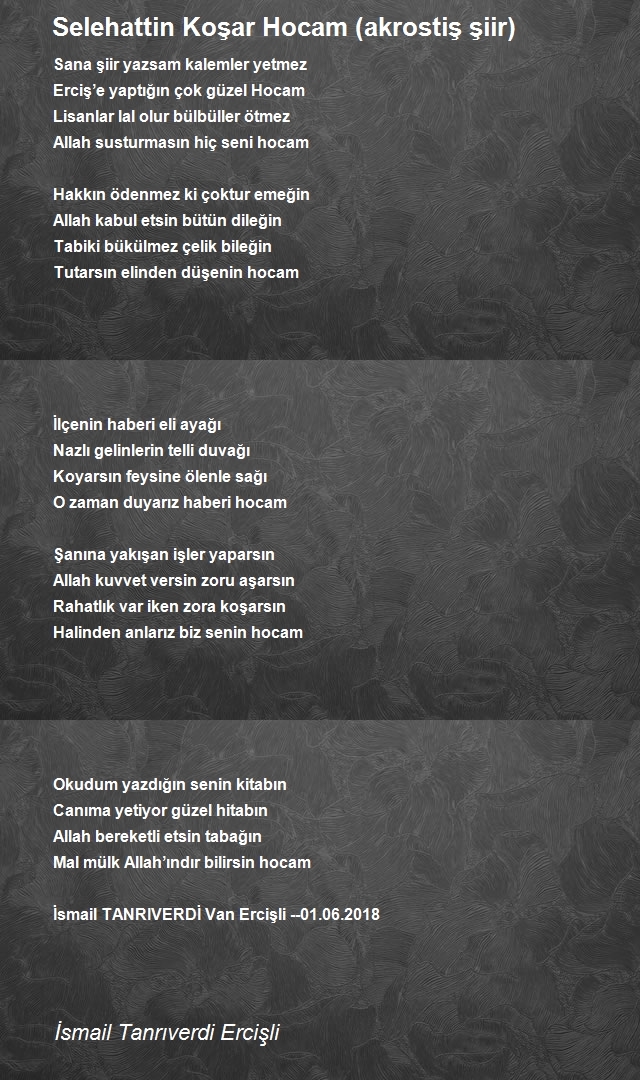 İsmail Tanrıverdi Ercişli