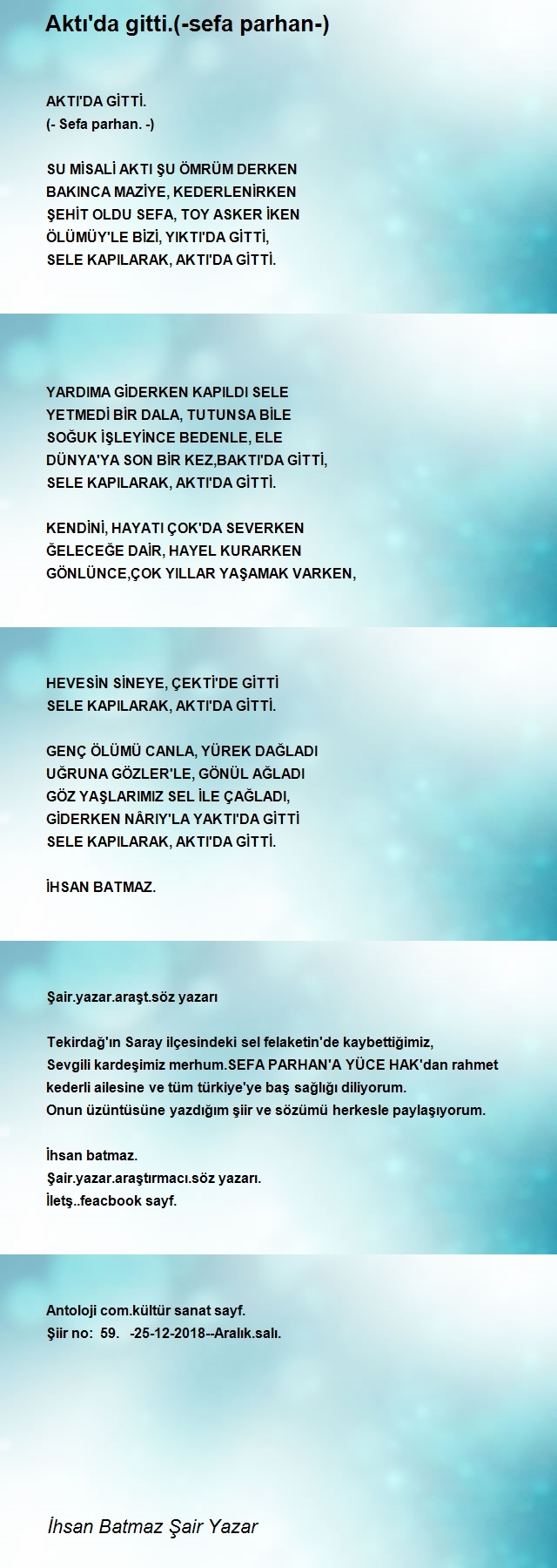 İhsan Batmaz Şair Yazar