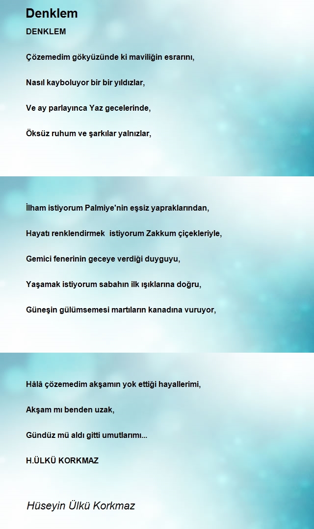 Hüseyin Ülkü Korkmaz