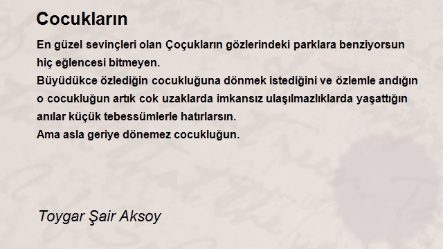 Toygar Şair Aksoy