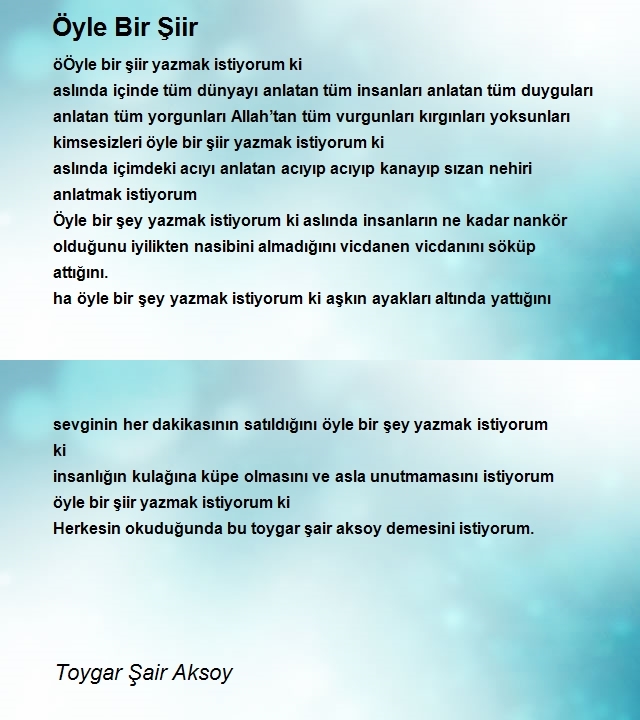 Toygar Şair Aksoy