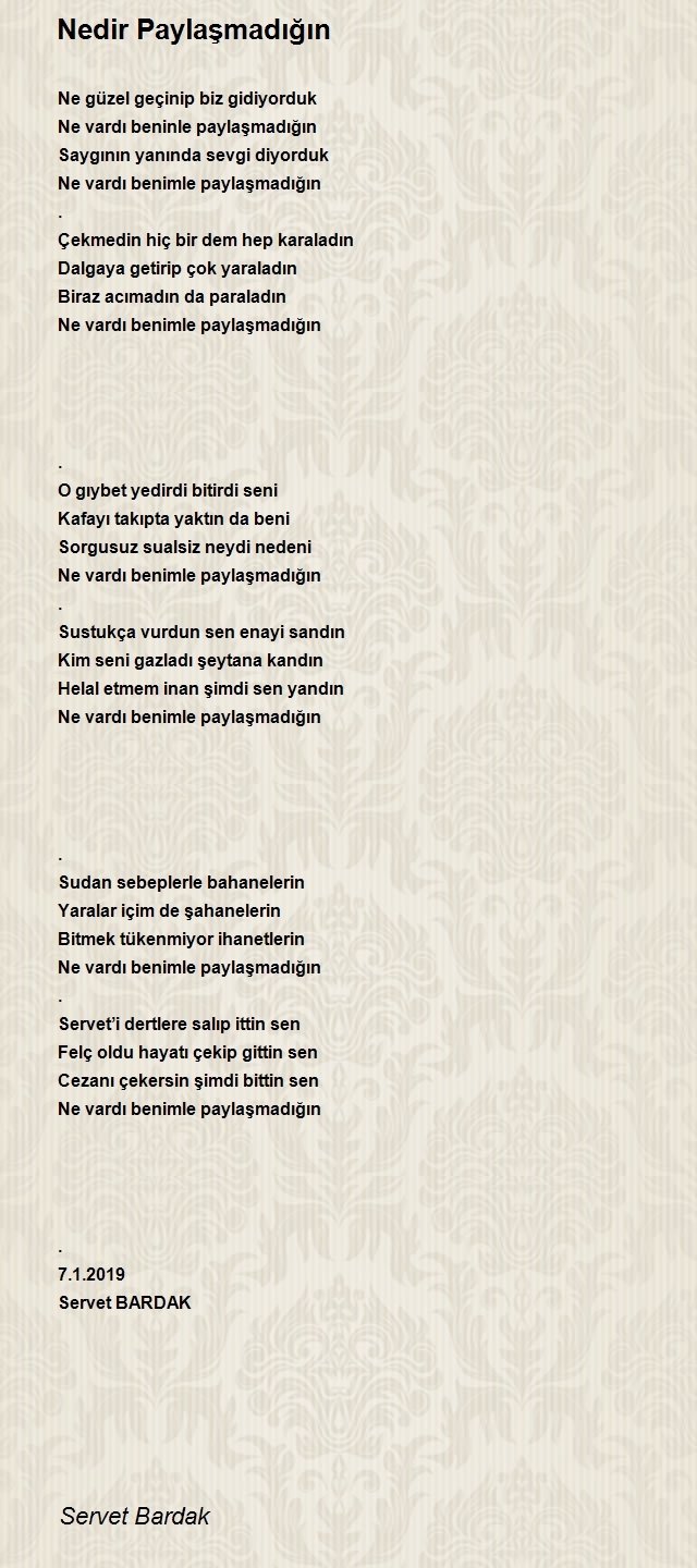 Servet Bardak