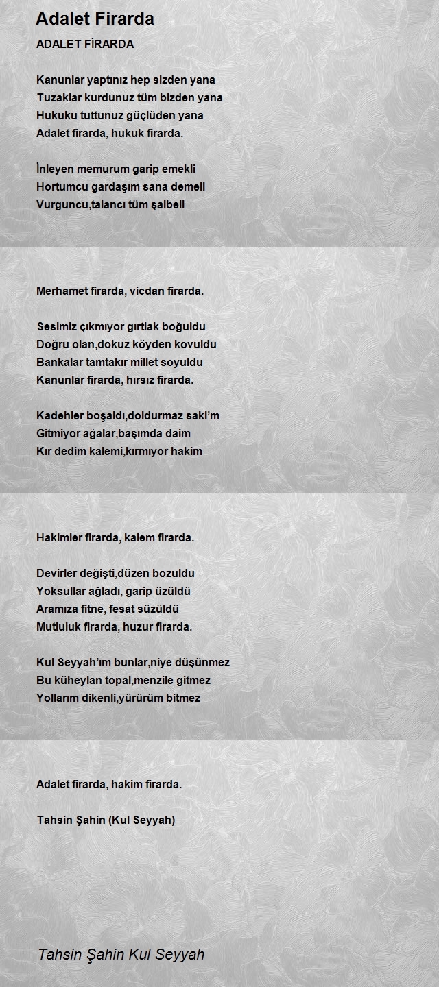 Tahsin Şahin Kul Seyyah