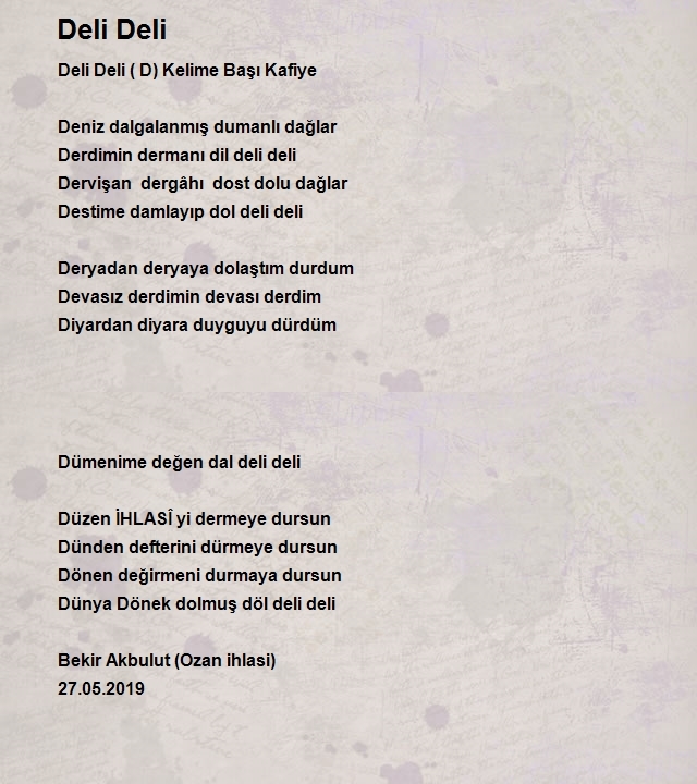 Bekir Akbulut Ozan İhlasi